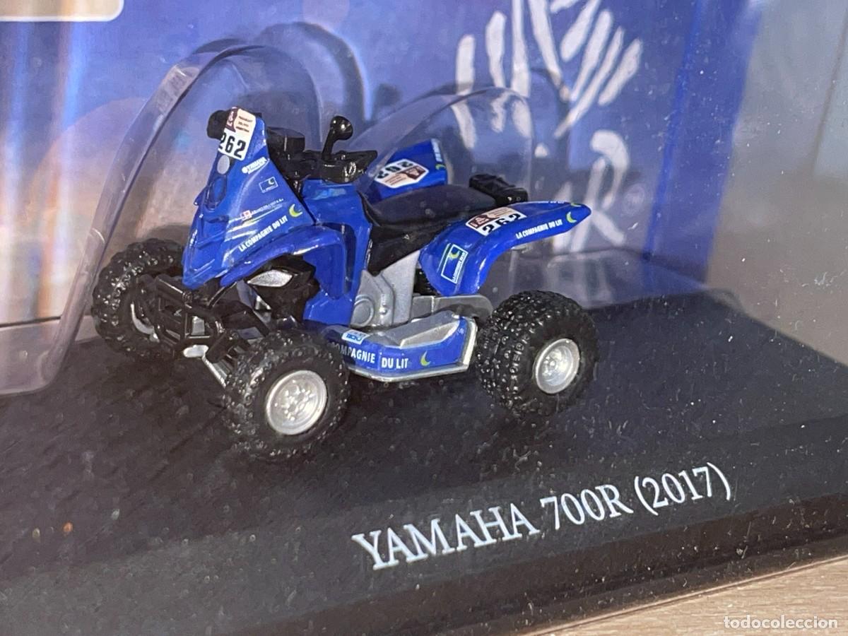 Coches a escala: Moto Quad YAMAHA 700R (2017) Rally Par&iacute;s-Dakar 1:43 die-cast metal bike 1/43 Dakar Licencia Oficial