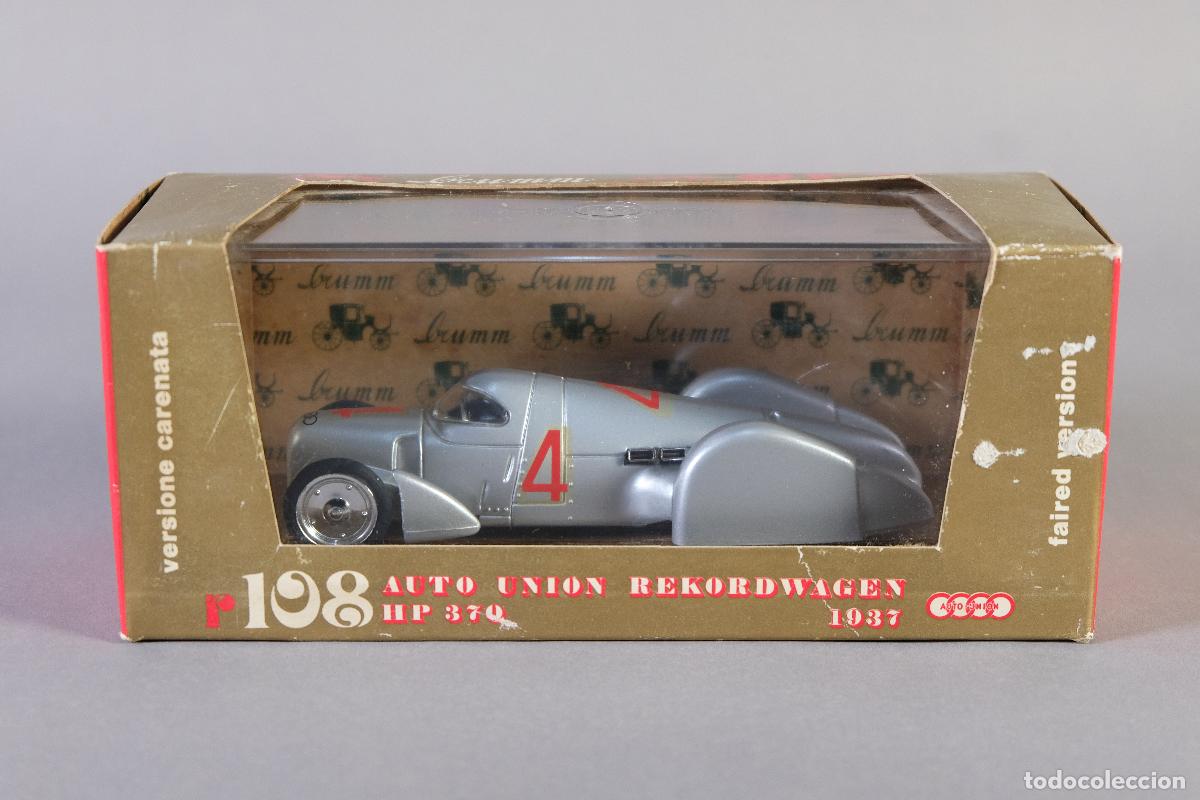Coches a escala: R&eacute;plica coche Auto Union Rekordwagen HP 370 1937 - BRUMM escala 1:43 (r108) - en su caja original