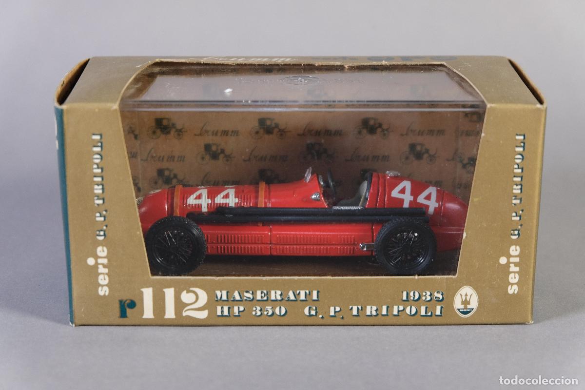 Coches a escala: R&eacute;plica coche Maserati HP 350 G.P. Tripoli 1938 - BRUMM escala 1:43 (r112) - en su caja