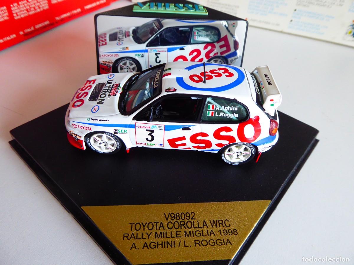 Coches a escala: 1/43 Vitesse Skid Toyota Corolla WRC #3 ESSO Grifone Rally Mille Miglia 1998 Aghini