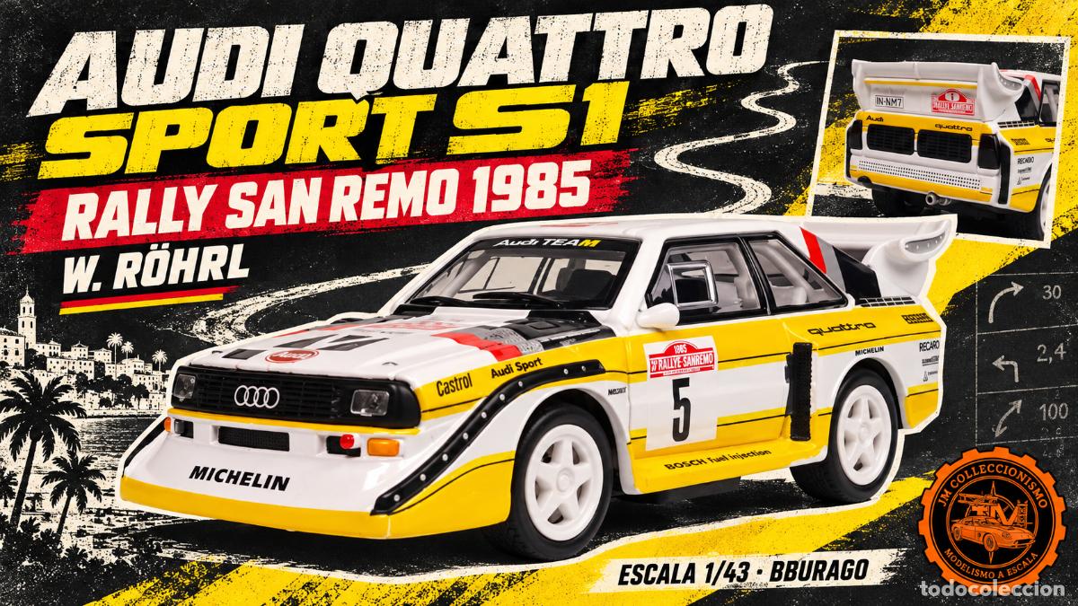 Auto in scala: Audi Quattro Sport S1 Rally San Remo 1985 - W. Rohrl