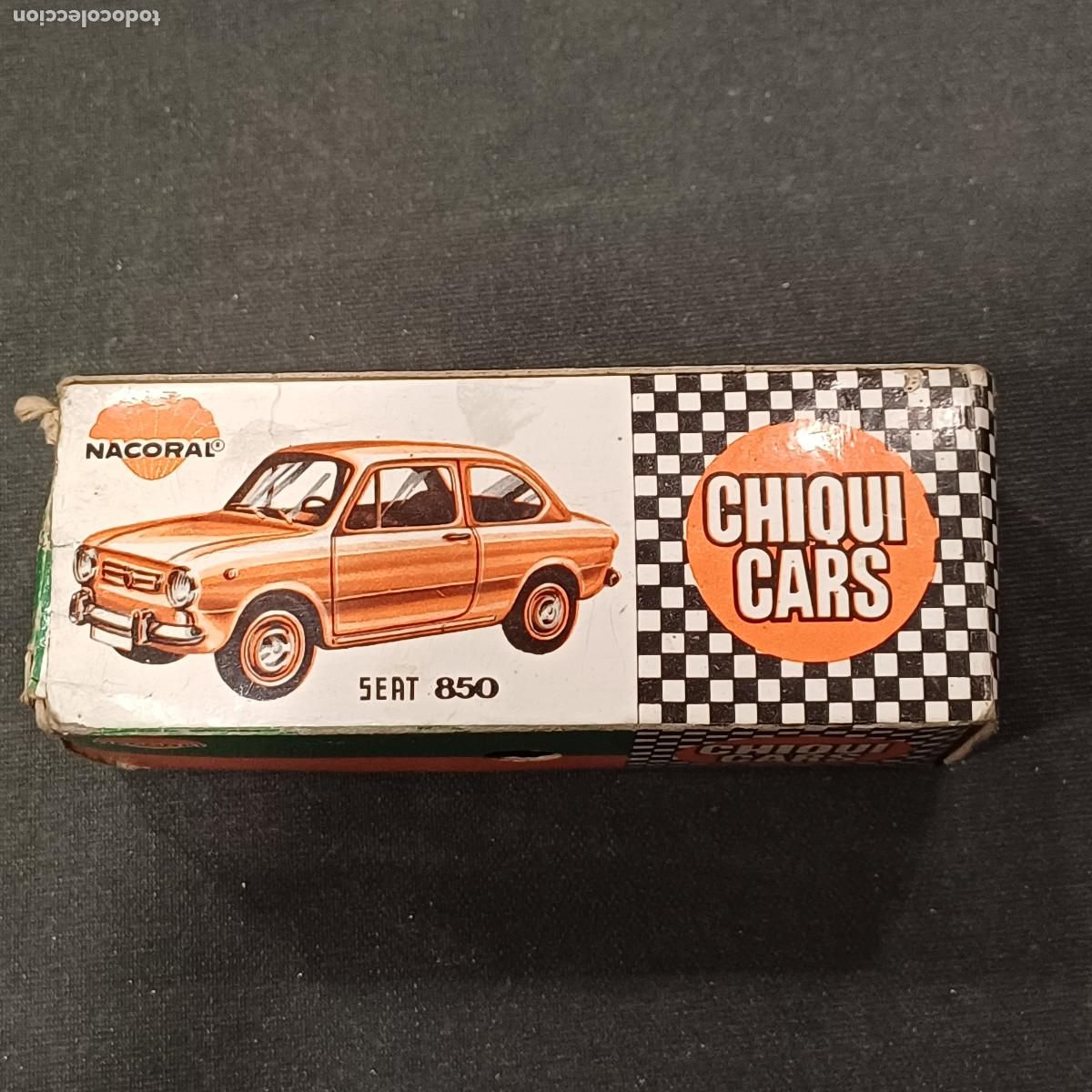Auto in scala: SEAT 850 EN CAJA DE NACORAL/CHIQUI CARS/ESCALA 1/42 EN PLASTICO.