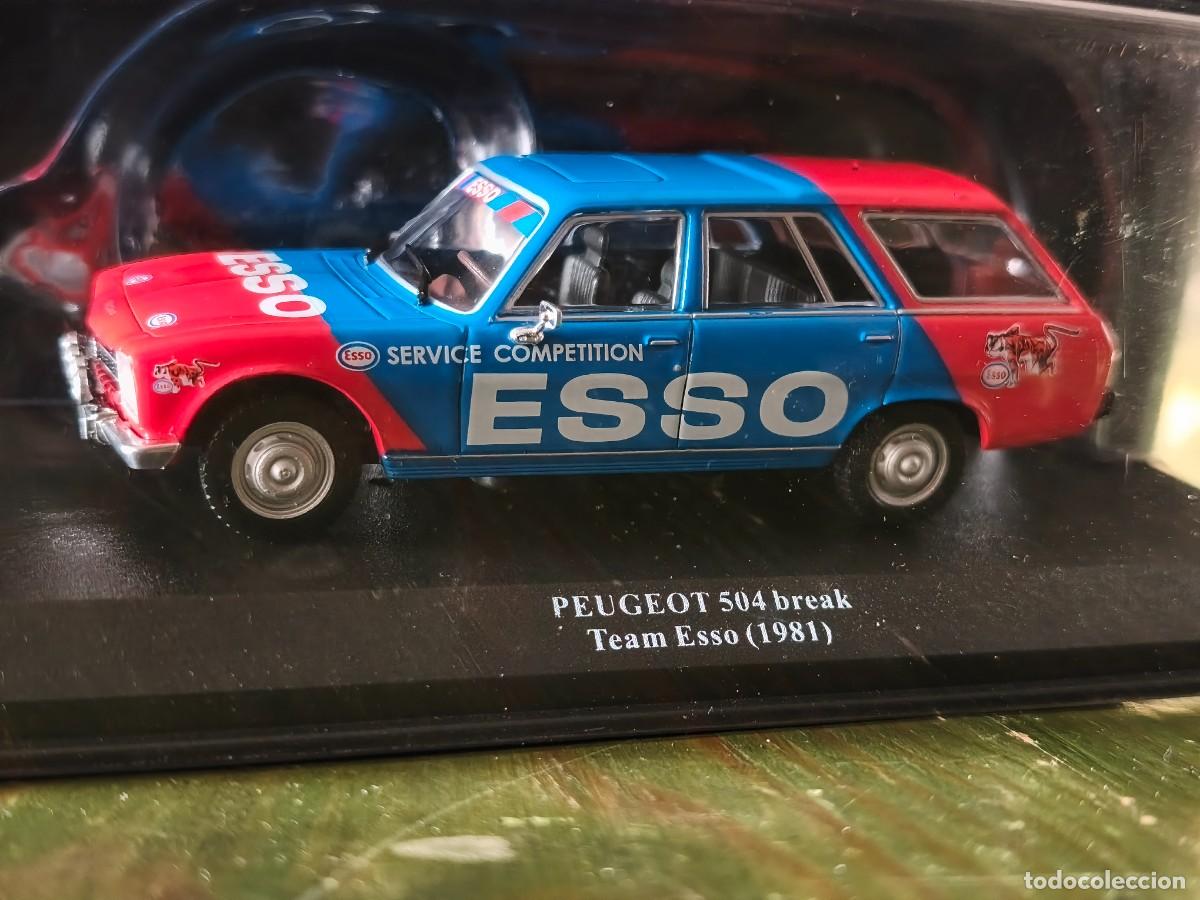 Coches a escala: Peugeot 504 Break Team Esso (1981). Escala 1/43. Altaya.