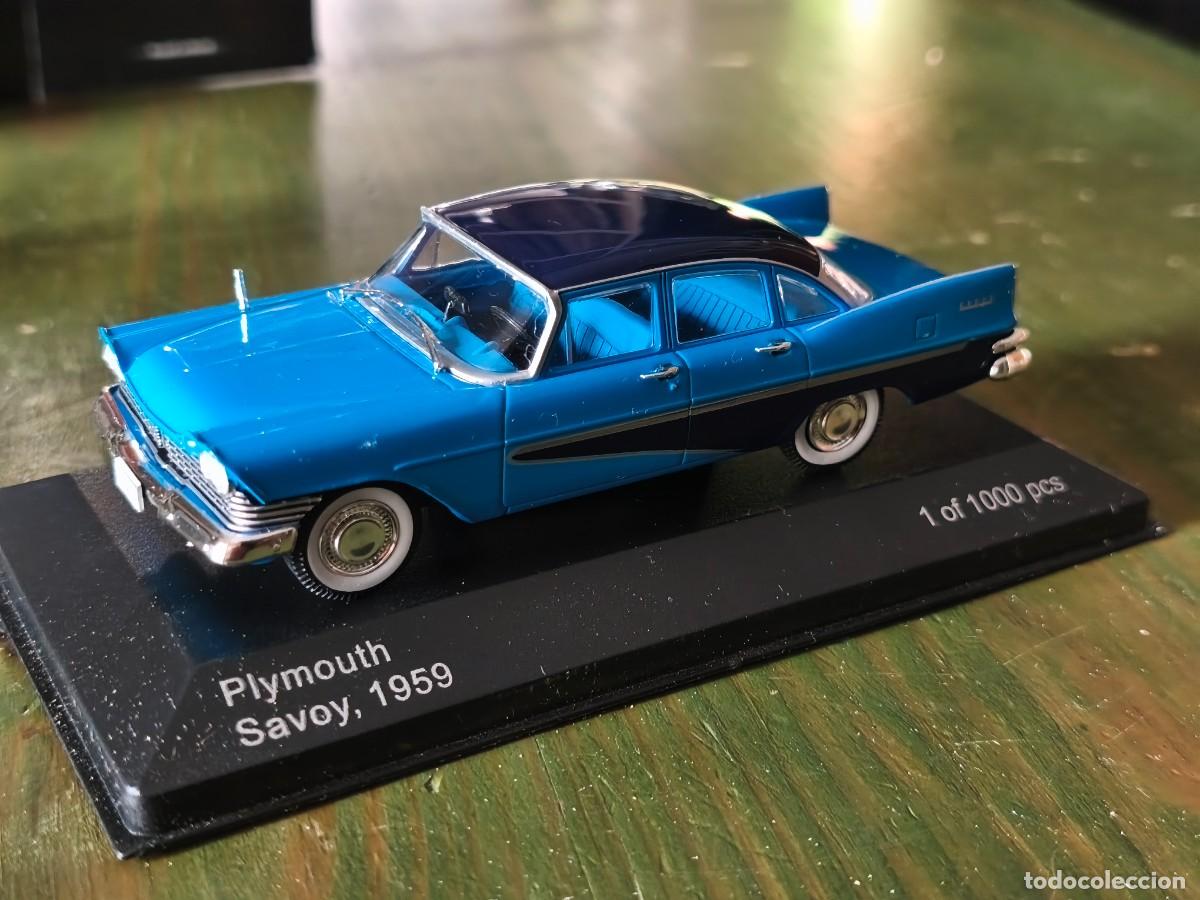 Coches a escala: Plymouth Savoy (1959) Escala 1/43. WhiteBox WB222. Edici&oacute;n limitada a 1000 unidades. Azul oscuro.