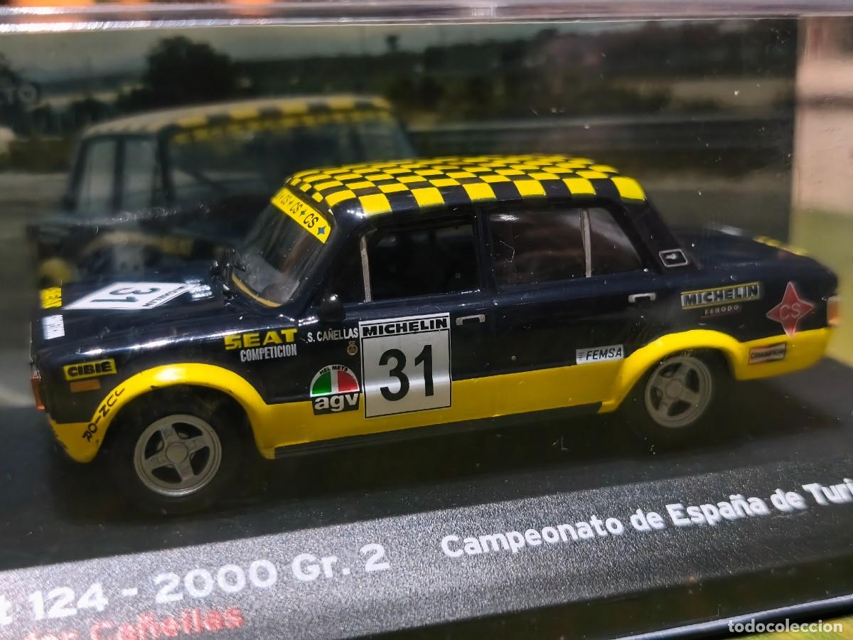 Coches a escala: Seat 124 2000 Gr.2 Campeonato de Espa&ntilde;a de Turismos (1979).S.Ca&ntilde;ellas. Escala 1/43. Altaya.