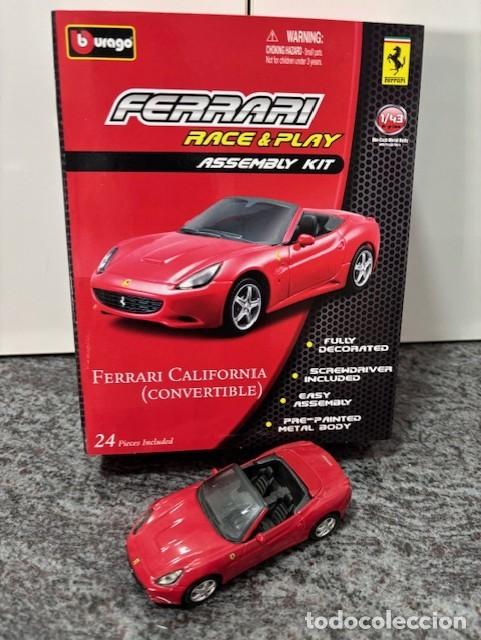 Coches a escala: BURAGO GASOLINERAS SHELL Ferrari CALIFORNIA ASSEMBLY KIT. MONTADO , CON CAJA, ESCALA 1: 43