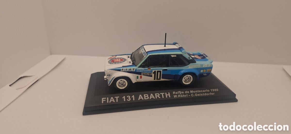 Coches a escala: Fiat 131 Abarth Rallye de Montecarlo 1980. W. Rohrl, C. Geistdorfer 1/43