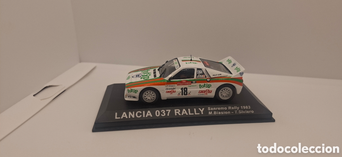 Coches a escala: LANCIA 037 RALLY RALLYE SANREMO 1983 M.BIASION - T.SILVERO ESCALA 1:43