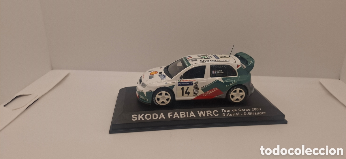 Coches a escala: SKODA FABIA WRC TOUR DE CORSE 2003 D. AURIOL D. GIRAUDET 1:43