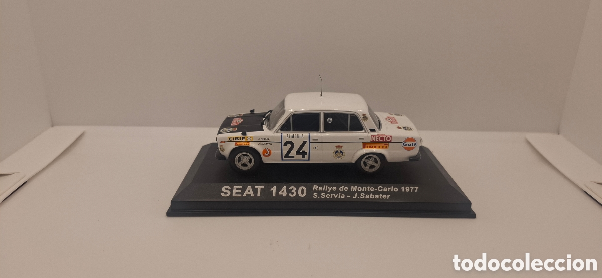 Coches a escala: SEAT 1430 RALLY MONTECARLO 1977 S.SERVIA J.SABATER 1:43