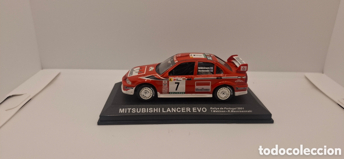 Coches a escala: MITSUBISHI LANCER EVO RALLYE DE PORTUGAL 2001 T.MAKINEN-R.MANNISENMAKI 1:43