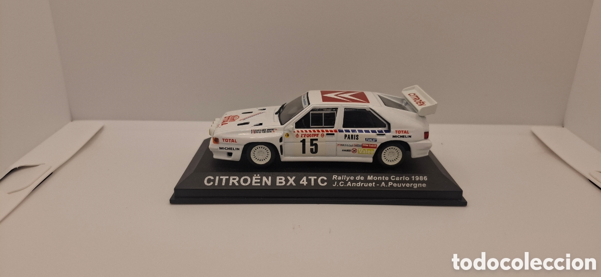 Coches a escala: CITROEN BX 4TC RALLYE MONTE CARLO 1986 J C ANDREUT A PEUVERGNE 1:43