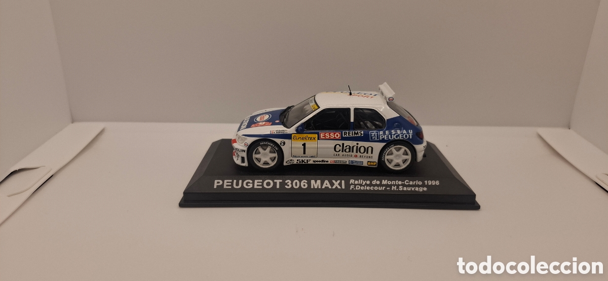 Coches a escala: PEUGEOT 306 MAXI RALLYE DE Monte Carlo 1996 F.DELECOUR-H.SAUVAGE 1:43