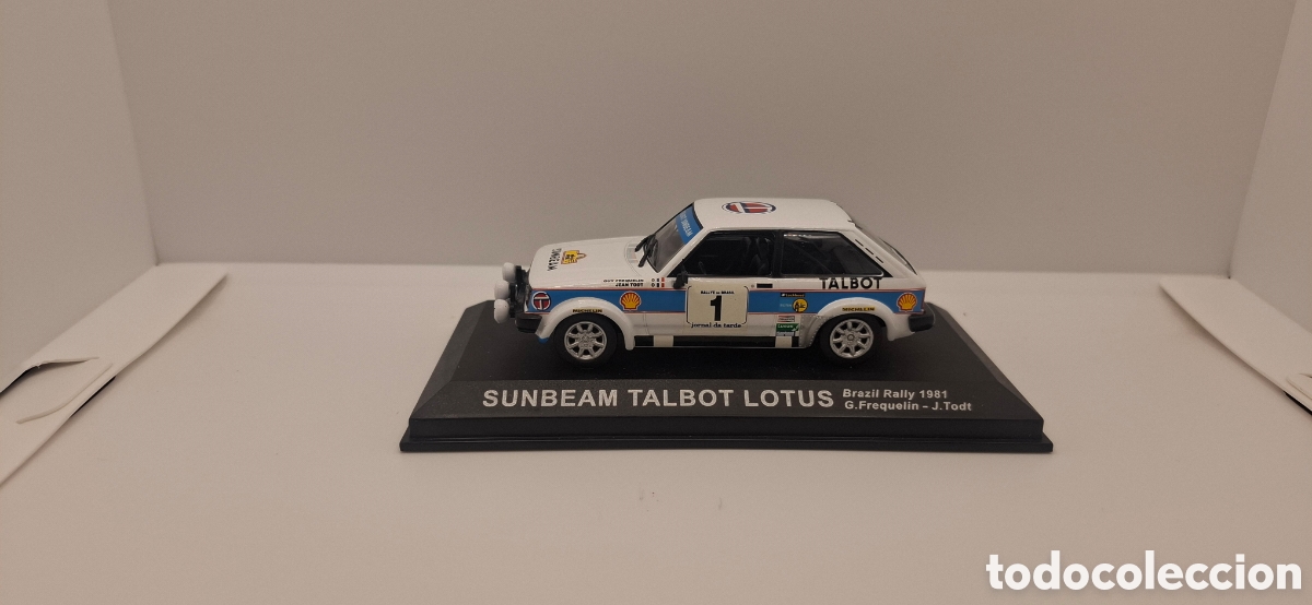 Coches a escala: SUNBEAM TALBOT LOTUS BRAZIL RALLY G.FREQUELIN J.TODT 1981 1:43