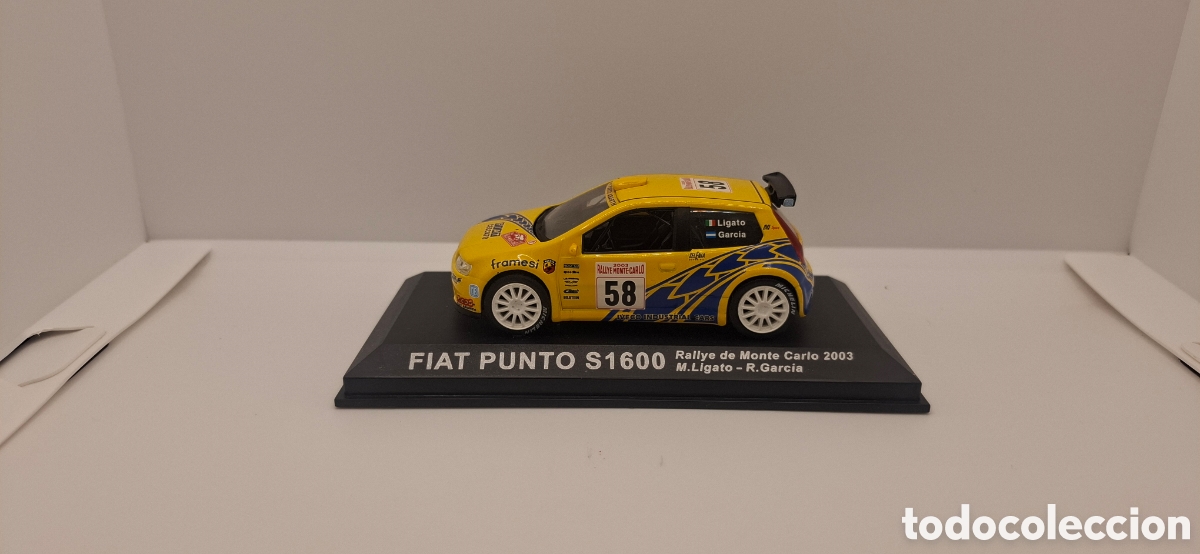 Coches a escala: COCHE FIAT PUNTO S1600 - RALLYE DE MONTE CARLO 2003 M.LIGATO-R.GARCIA 1:43