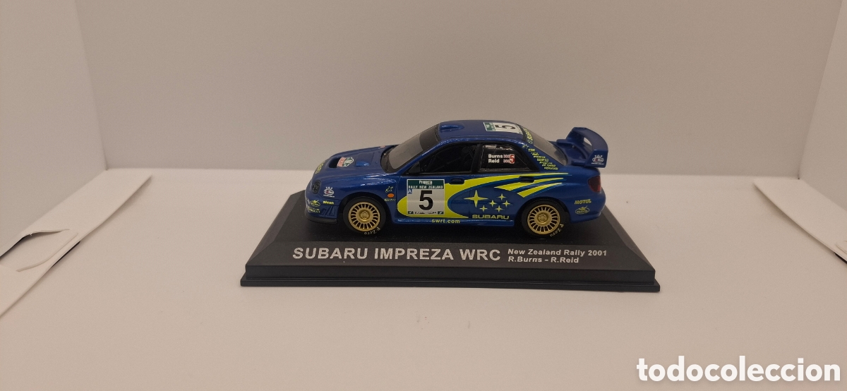 Coches a escala: SUBARU IMPREZA WRC RALLY NEW ZEALAND 2001 R. BURNS R. RAID 1:43