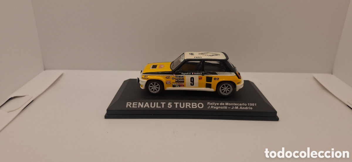 Coches a escala: RENAULT 5 TURBO RALLYE MONTECARLO 1981 J.RAGNOTTI J.M.ANDRIE 1:43