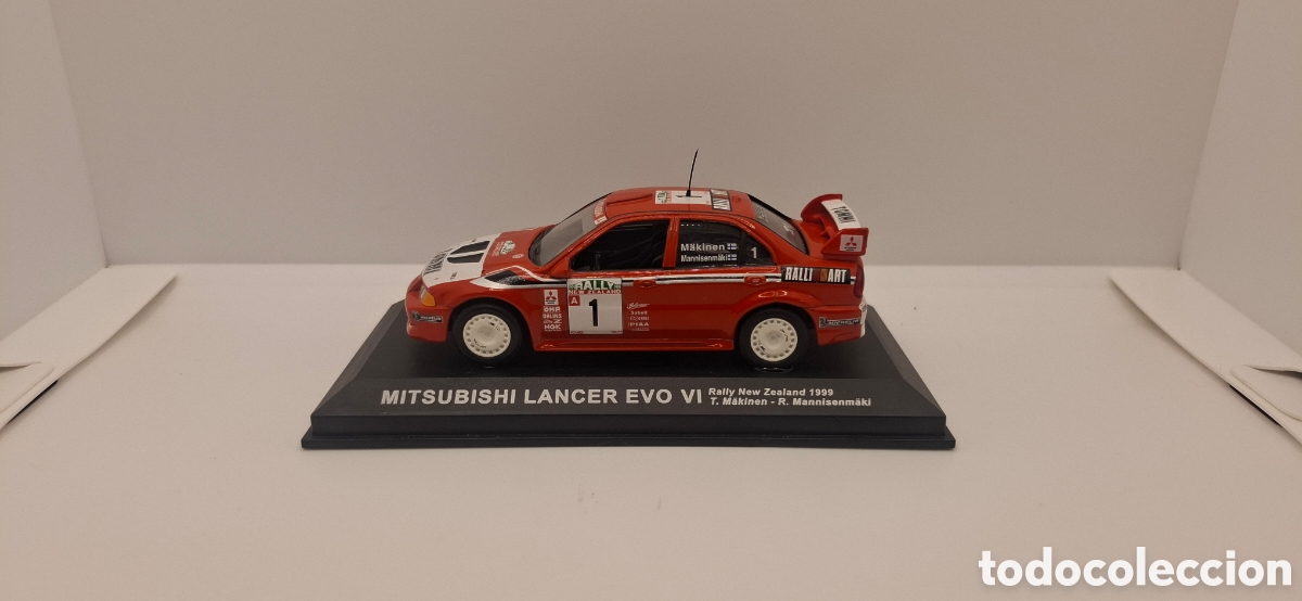 Coches a escala: MITSUBISHI LANCER EVO VI Rallye de Monte-Carlo 1999 T.Makinen-R.Mannisenmaki 1:43