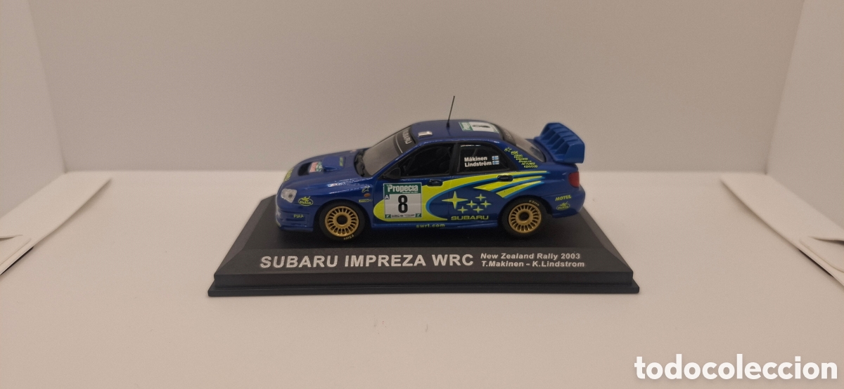 Coches a escala: SUBARU IMPREZA WRC NEW ZEALAND RALLY 2003 T.MAKINEN K.LINDSTROM 1:43