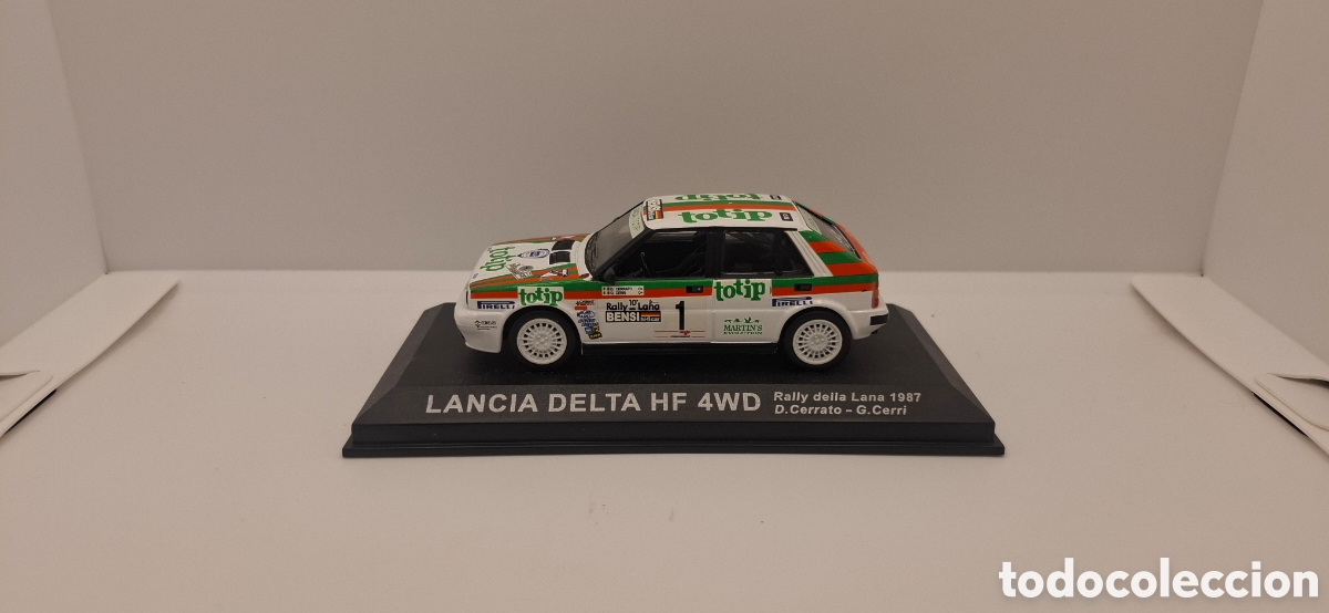 Coches a escala: LANCIA DELTA HF 4WD Rally della Lana 1987 D.Cerrato G.Cerri 1:43