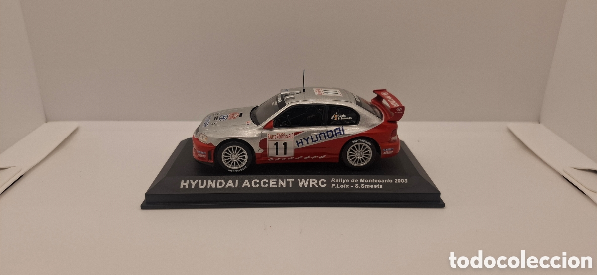 Coches a escala: HYUNDAI ACCENT WRC RALLYE DE MONTE CARLO 2003, F. LOIX - S. SMEETS 1:43