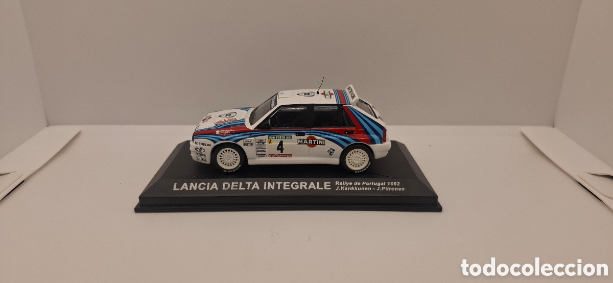 Coches a escala: LANCIA DELTA INTEGRALE RALLY PORTUGAL 1992 J.KANKKUNEN J.PIIRONEN 1:43