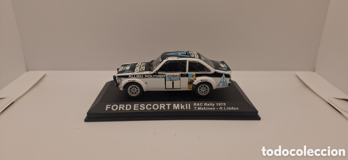 Coches a escala: FORD ESCORT MKII RAC RALLY 1975 T.MAKINEN H.LIDDON 1:43