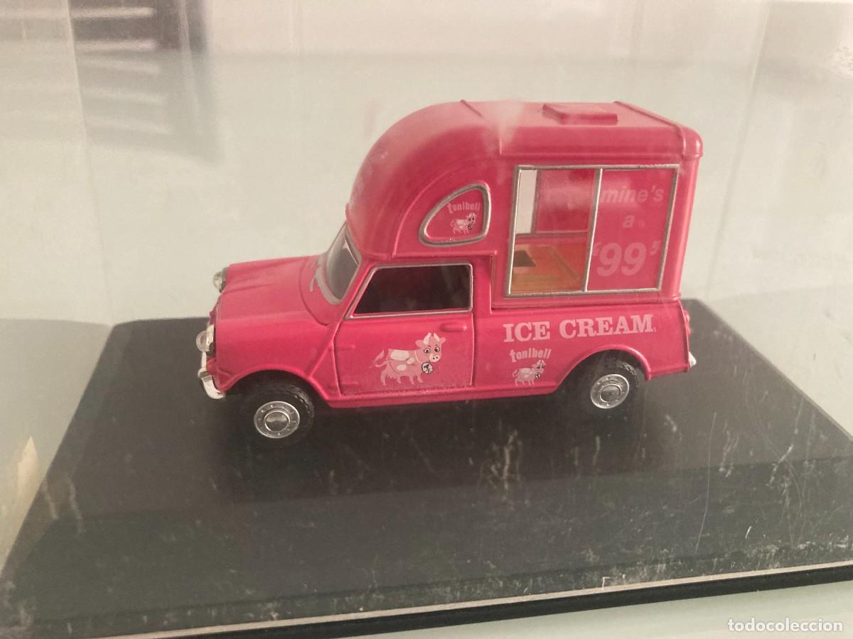 Coches a escala: S1/43, OXFORD MP006, MINI, AUSTIN MINI PICK-UP &rdquo;ICE CREAM TONIBELL&rdquo; 1968