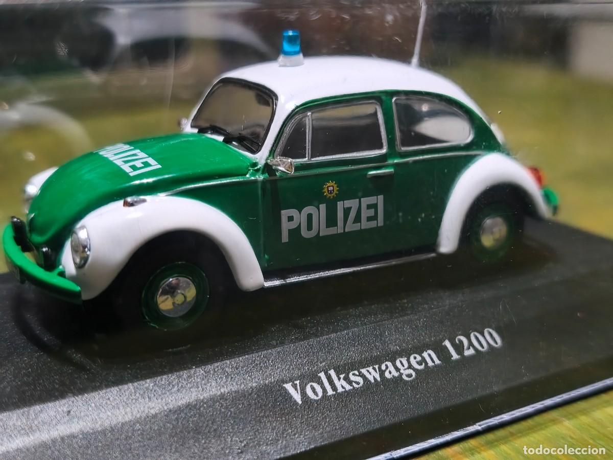 Coches a escala: Volkswagen 1200 Polizei. Polic&iacute;a. Escala 1/43. Escarabajo K&auml;fer Beetle Vocho. Atlas.