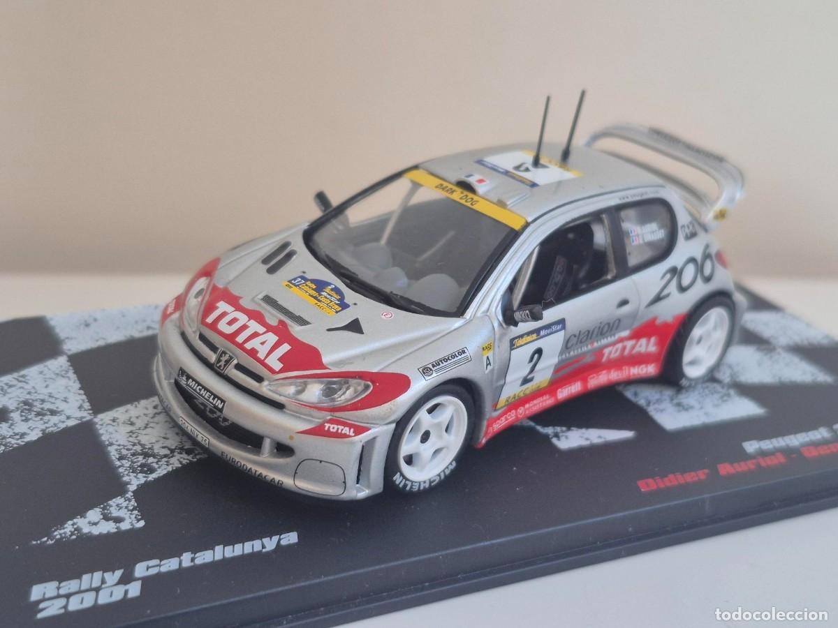 Coches a escala: 1/43 Coche Peugeot 206 WRC Rally Catalunya Auriol Giraudet Rallye Catalu&ntilde;a 1:43