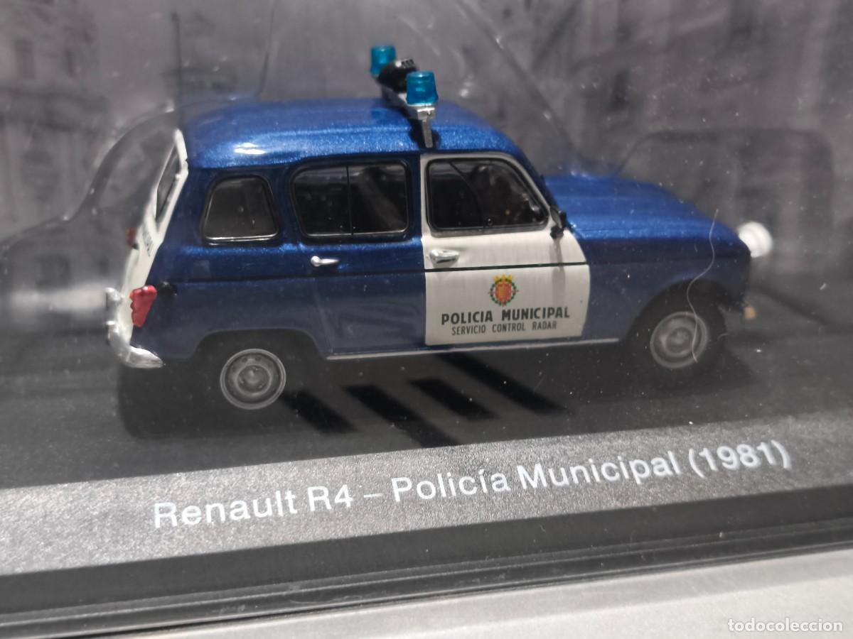 Coches a escala: Renault R4 Polic&iacute;a Municipal Valladolid (1981) Escala 1/43. Veh&iacute;culos de reparto y servicio. Salvat.