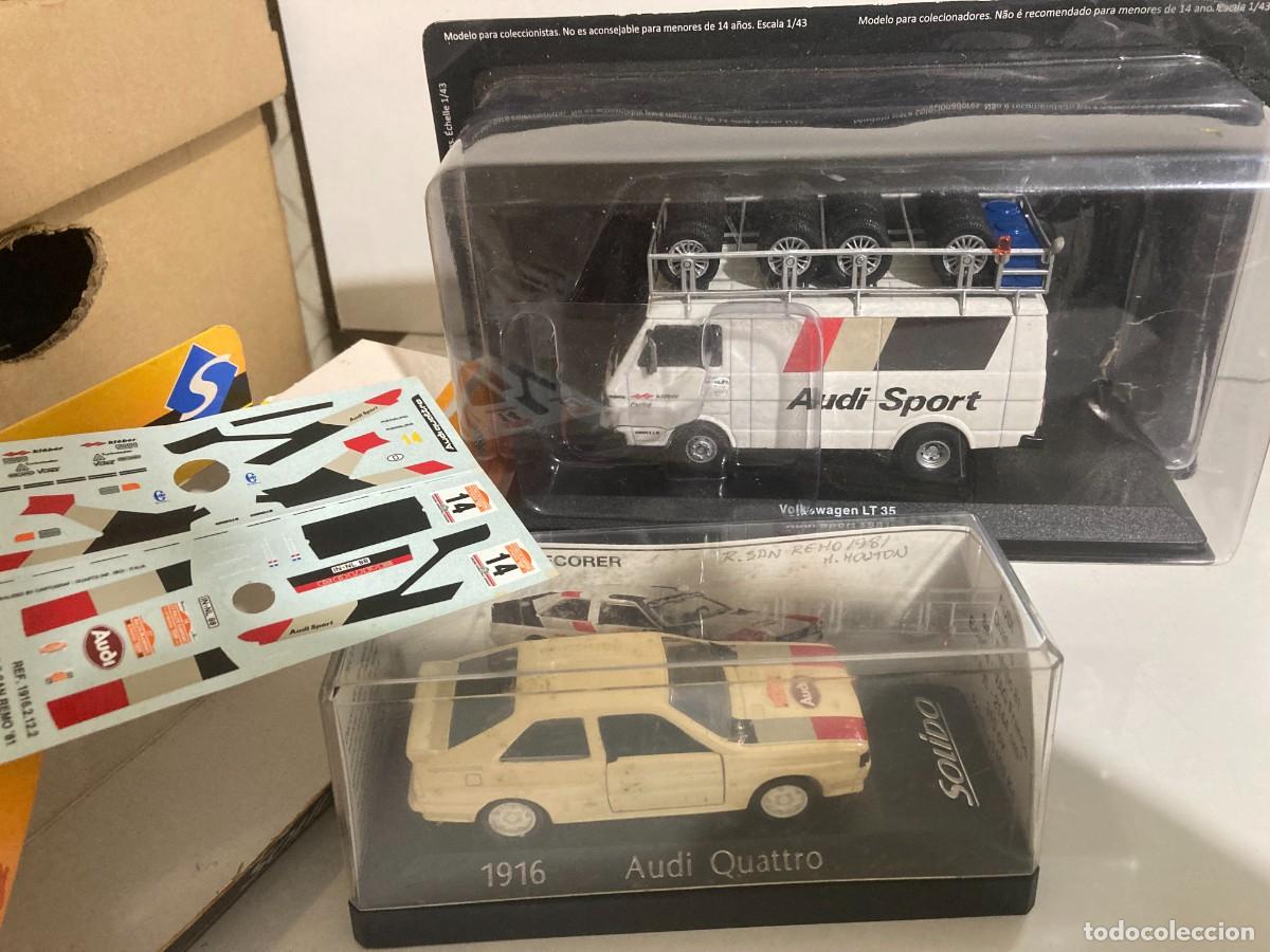 Coches a escala: ASISTENCIA, AR1/43, TEAM AUDI SPORT, VOLKSWGEAN LT 35 AUDI SPORT + AUDI QUATTRO N&ordm;14 MICHELE MOUTON,