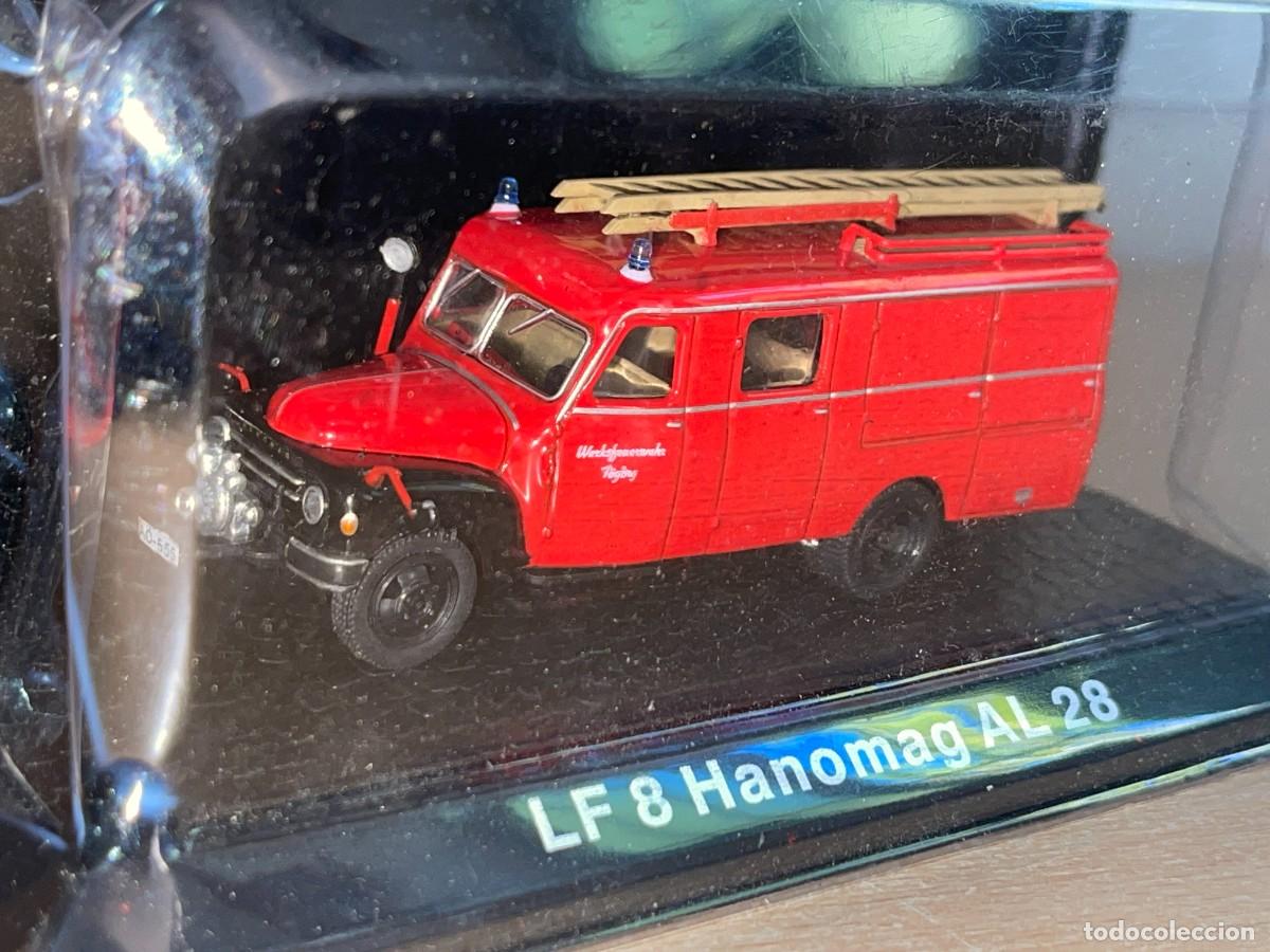 Coches a escala: Cami&oacute;n Bomberos LF8 Hanomag Al28 Escala 1:72 De Agostini firemen pompiers die-cast metal car 1/72