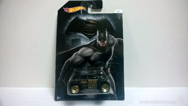 Model cars Hot Wheels: ROCKSTER BATMAN V SUPERMAN - HOT WHEELS MATTEL DC COMICS ESCALA 1:64 APROX. COCHE MINIATURA