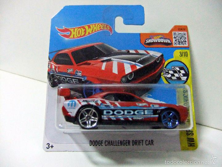 Model cars Hot Wheels: DODGE CHALLENGER DRIFT CAR MOPAR - HOT WHEELS MATTEL HW SPEED GRAPHICS 2016 ESCALA 1:64 - COCHE AUTO