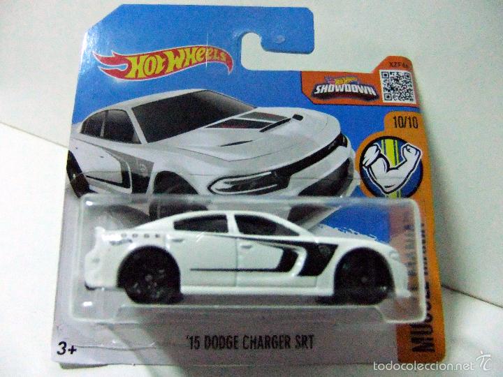 Carros em escala Hot Wheels: &acute;15 DODGE CHARGER SRT 2015 - HOT WHEELS MATTEL MUSCLE MANIA 2016 - ESCALA 1:64 - COCHE MINIATURA
