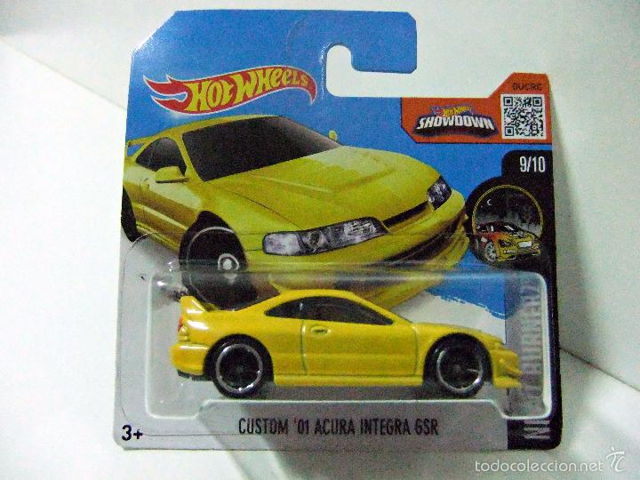 Carros em escala Hot Wheels: CUSTOM &acute;01 ACURA INTEGRA GSR 2001 - HOT WHEELS MATTEL NIGHT BURNERZ 2016 - ESCALA 1:64 COCHE AUTO