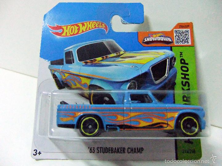 Auto in scala Hot Wheels: &acute;63 STUDEBAKER CHAMP 1963 - HOT WHEELS MATTEL HW WORKSHOP 2015 - COCHE 1:64 PICKUP CAMIONETA PICK UP