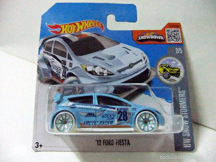Carros em escala Hot Wheels: &acute;12 FORD FIESTA 2012 ARTIC RACER - HOT WHEELS MATTEL HW SNOW STORMERS A&Ntilde;O 2016 ESCALA 1:64 - COCHE