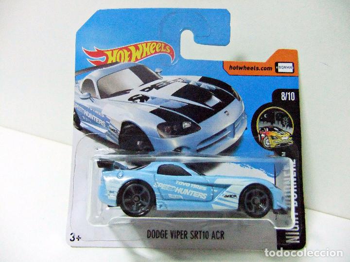 Model cars Hot Wheels: DODGE VIPER SRT10 ACR SPEED HUNTERS HOT WHEELS MATTEL NIGHT BURNERZ 2017 ESCALA 1:64 COCHE MINIATURA