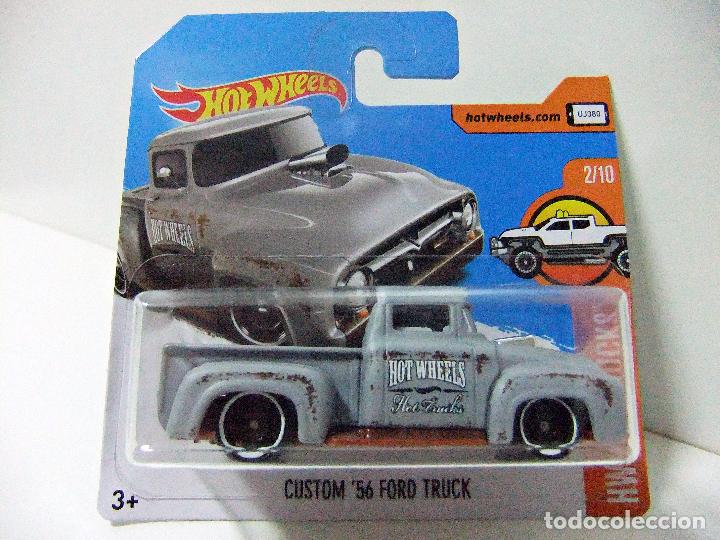 Carros em escala Hot Wheels: CUSTOM &acute;56 FORD TRUCK 1956 - HOT WHEELS HW HOT TRUCKS 2017 - COCHE 1:64 CAMIONETA PICKUP PICK UP CAR