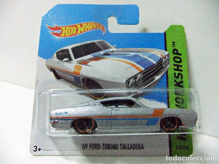 Auto in scala Hot Wheels: &acute;69 FORD TORINO TALLADEGA 1969 - HOT WHEELS MATTEL HW WORKSHOP 2014 - ESCALA 1:64 - COCHE MINIATURA