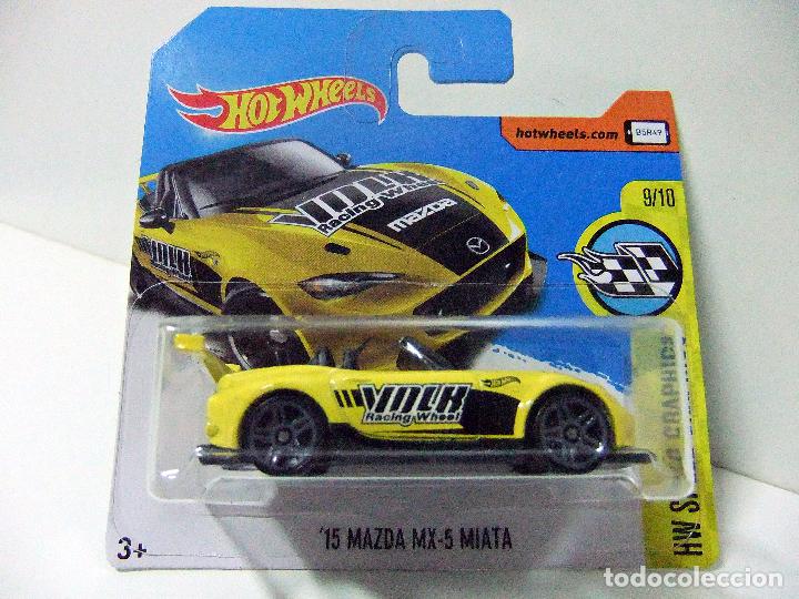 Auto in scala Hot Wheels: &acute;15 MAZDA MX-5 MIATA 2015 VOLK - HOT WHEELS MATTEL HW SPEED GRAPHICS 2017 - ESCALA 1:64 COCHE MX5