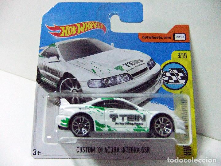 Auto in scala Hot Wheels: CUSTOM &acute;01 ACURA INTEGRA GSR 2001 TEIN - HOT WHEELS MATTEL HW SPEED GRAPHICS 2017 ESCALA 1:64 COCHE