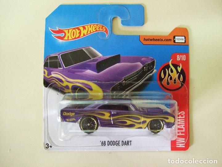 Model cars Hot Wheels: &acute;68 DODGE DART 1968 - HOT WHEELS MATTEL HW FLAMES 2017 - ESCALA 1:64 - COCHE MINIATURA AUTOM&Oacute;VIL