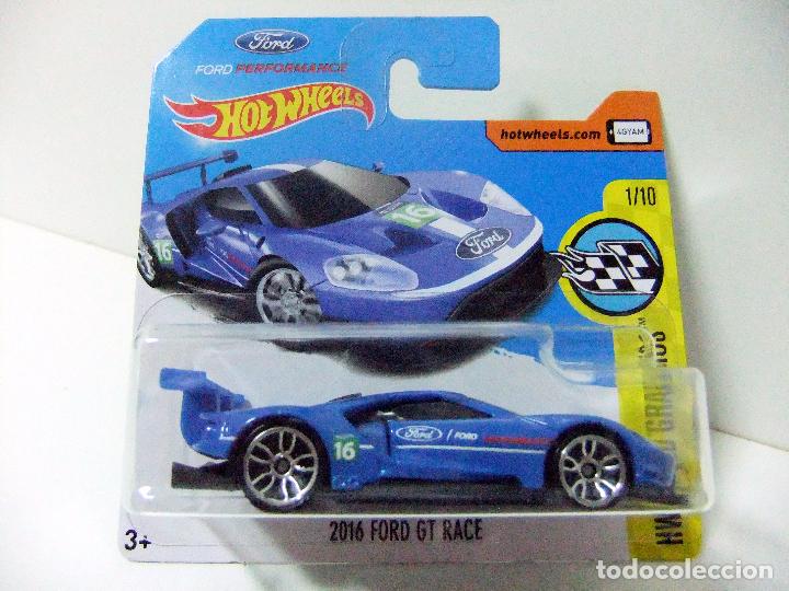 Carros em escala Hot Wheels: 2016 FORD GT RACE FORD PERFORMANCE - HOT WHEELS MATTEL HW SPEED GRAPHICS 2017 - ESCALA 1:64 - COCHE