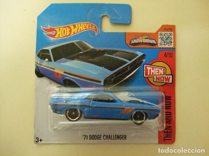 Model cars Hot Wheels: &acute;71 DODGE CHALLENGER 1971 - HOT WHEELS MATTEL THEN AND NOW 2016 - ESCALA 1:64 - COCHE MINIATURA