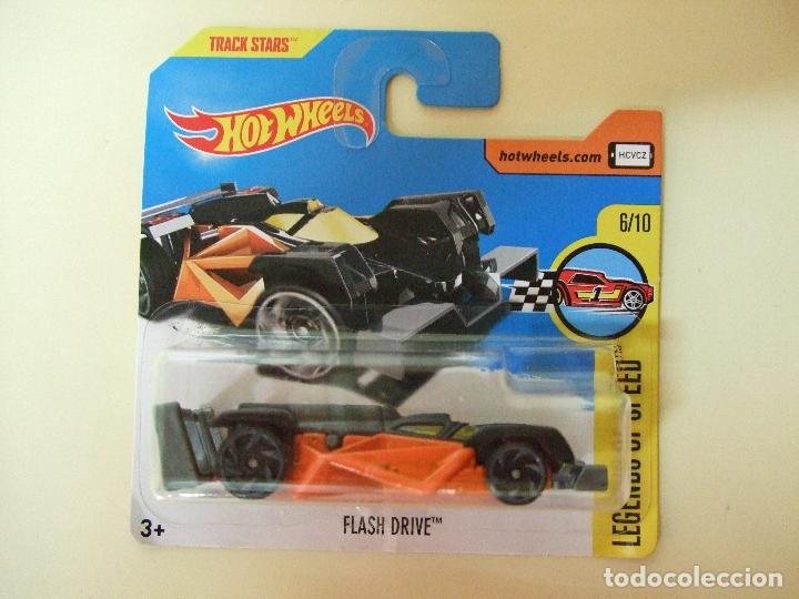 Model cars Hot Wheels: FLASH DRIVE - HOT WHEELS MATTEL LEGENDS OF SPEED 2017 - ESCALA 1:64 - COCHE MINIATURA TRACK STARS