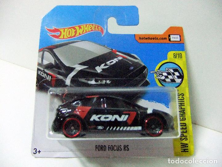 Model cars Hot Wheels: FORD FOCUS RS KONI - HOT WHEELS MATTEL HW SPEED GRAPHICS 2017 - ESCALA 1:64 - COCHE MINIATURA AUTO