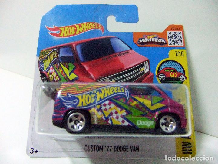 Auto in scala Hot Wheels: CUSTOM &acute;77 DODGE VAN 1977 - HOT WHEELS HW ART CARS 2016 MATTEL ESCALA 1:64 - COCHE FURGONETA FURG&Oacute;N